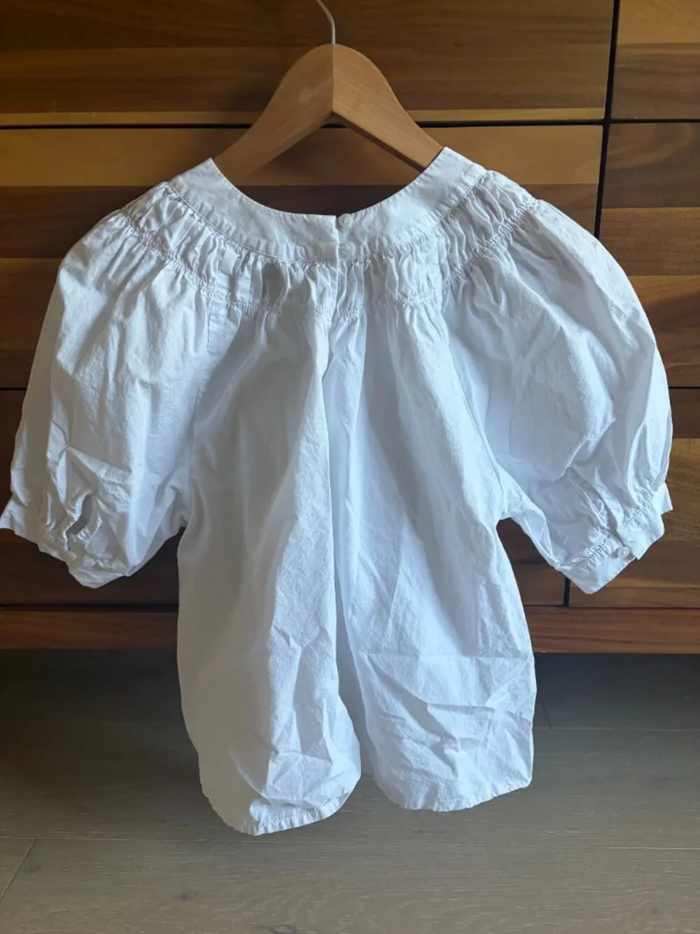 J. Crew Smock neck puff sleeve top in cotton poplin XS Like New